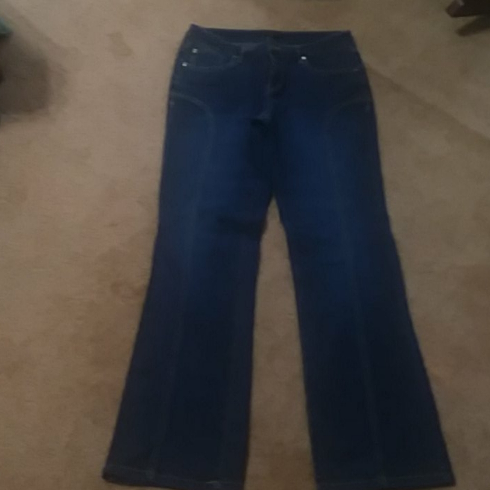 Medium dark denim jeans